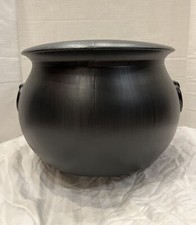 1987 Union Products XL Cauldron Blow Mold Black Halloween Decor  USA 12x16