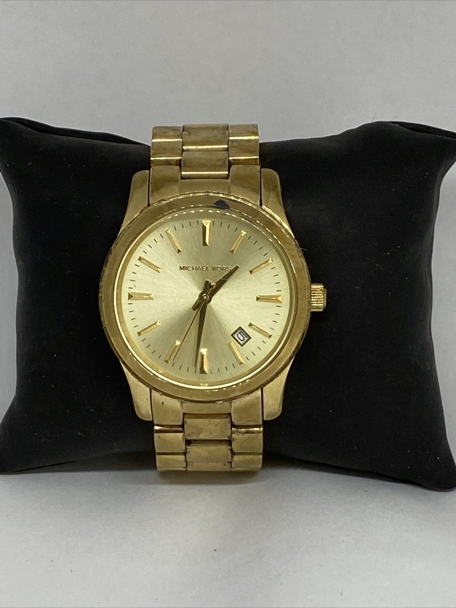 Michael Kors MK5160 Women Stainless Steel Analog Gold Dial Quartz 