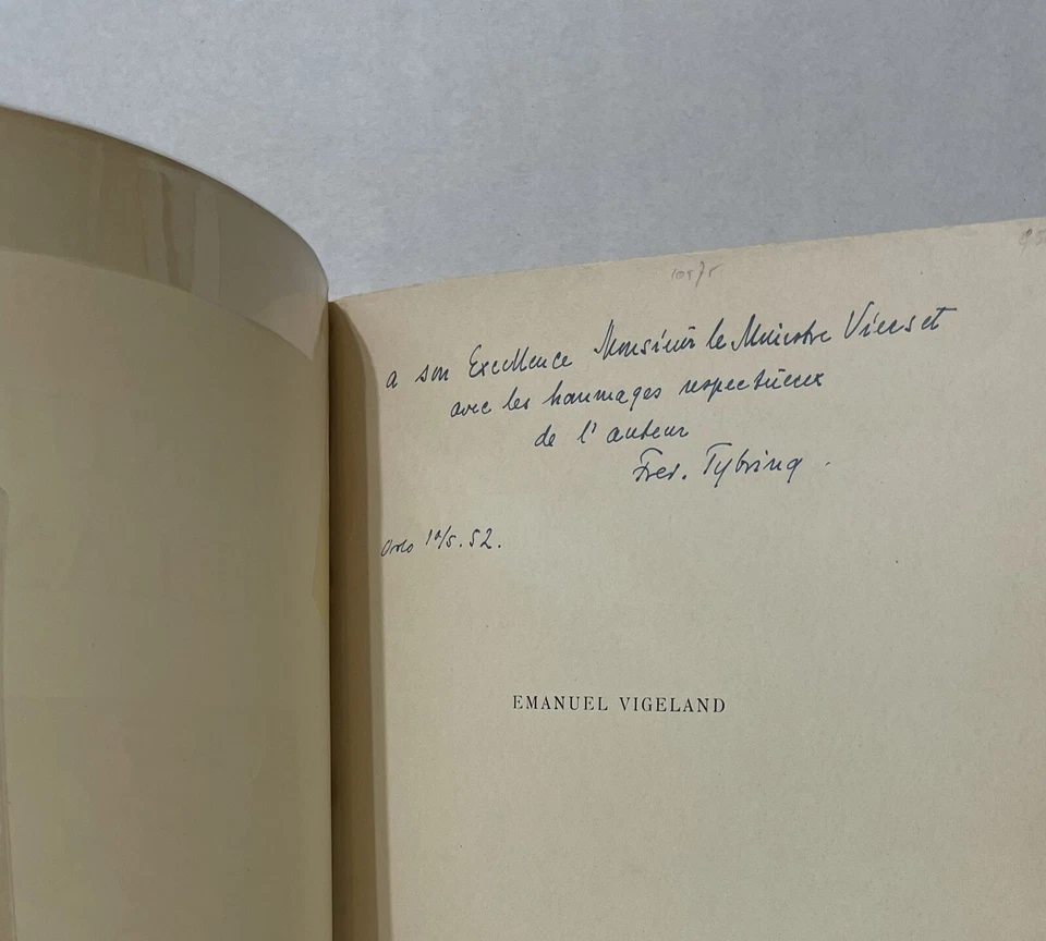 EMANUEL VIGELAND by FRED. TYBRING 1935 Signed First Edition Hardcover - Imagem 3 de 4