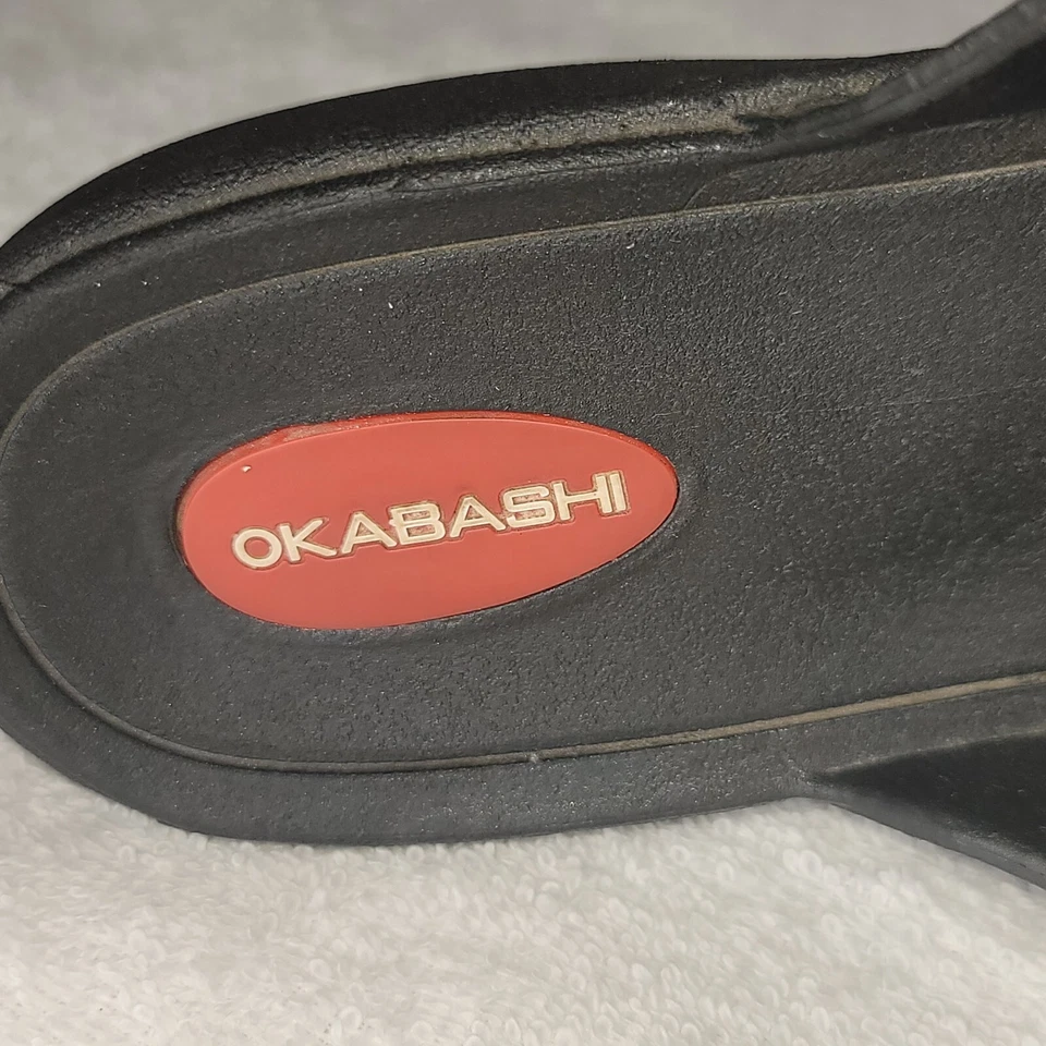 Босоножки Okabashi женские размер 8 М черные без шнуровки стеганые дизайн 100% водонепроницаемые - Изображение 2 из 4