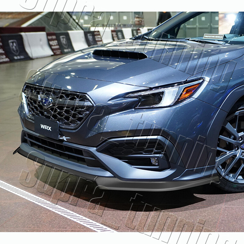 Matt Black Front Bumper Spoiler Lip + Side Skirt 5PCS For 2022-2025 Subaru WRX