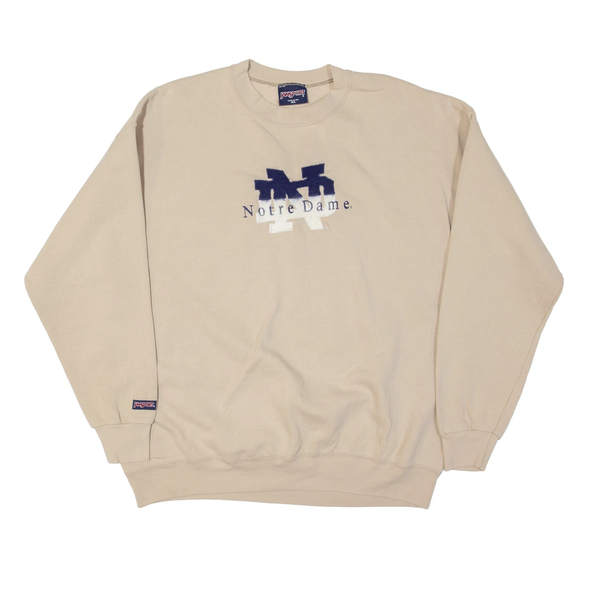 JANSPORT Notre Dame USA Sweatshirt Beige Mens XL | eBay
