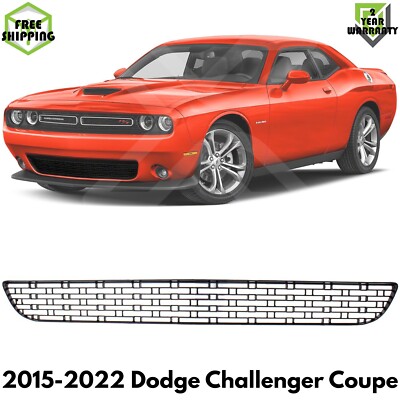 Front Bumper Grille Textured Black Plastic For 2015-2022 Dodge Challenger