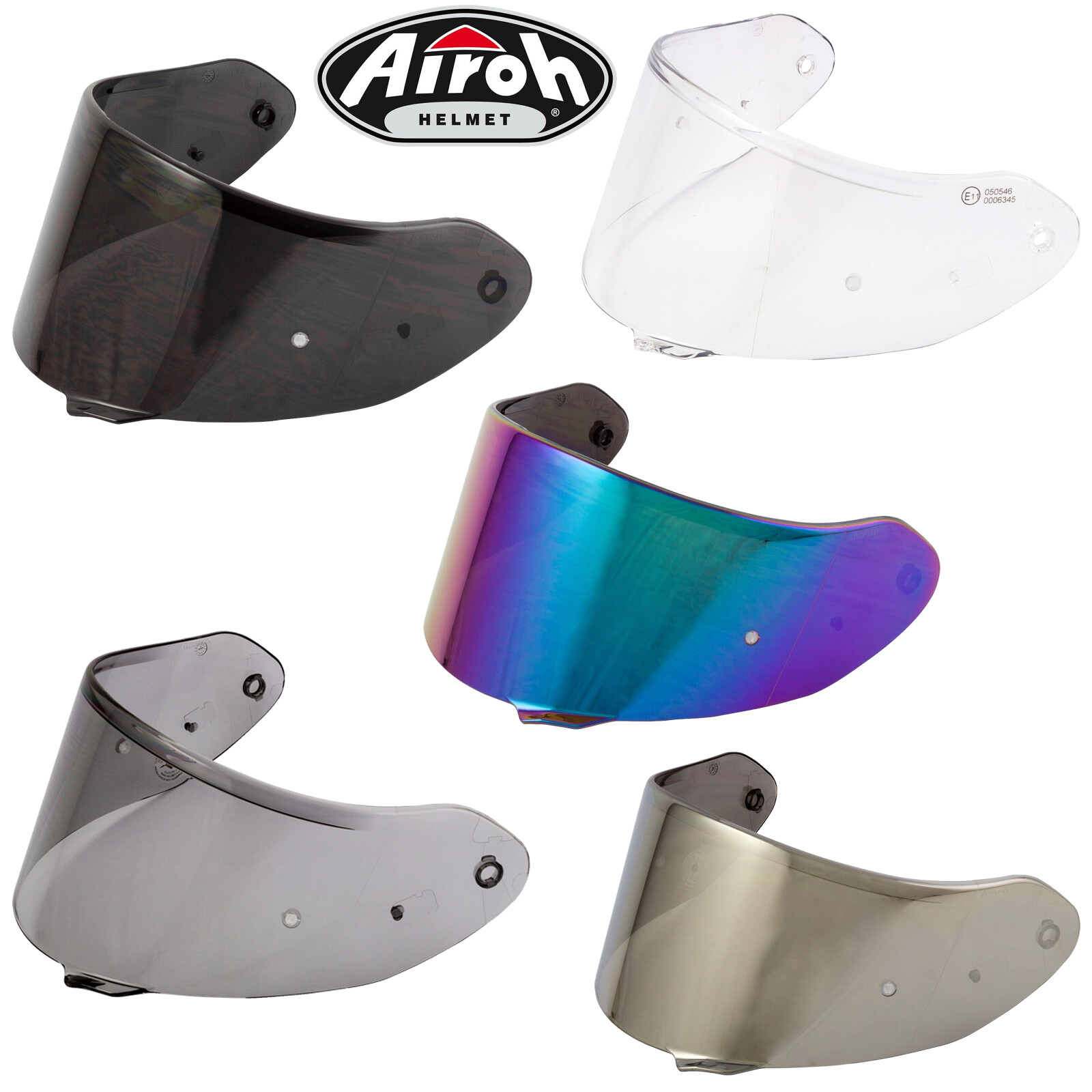 Airoh Valor Motorcycle Helmet Visor Pinlock Ready Clear Dark Smoke