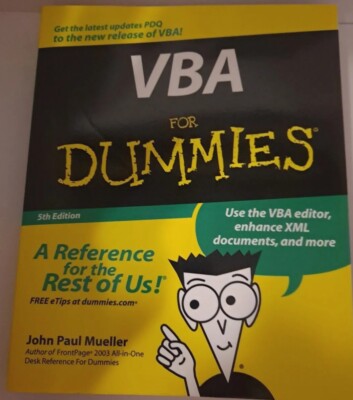 VBA For Dummies: By Mueller, John Paul