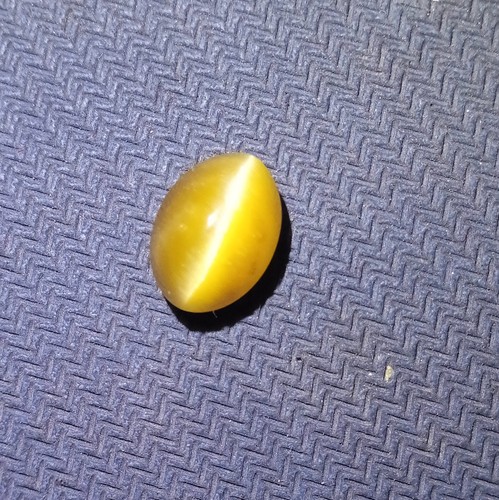 5 Ct 11.6x8.4x7.6 MM Natural Yellow Color Cat's Eye Quartz Oval Cabochon Gems - Picture 10 of 24