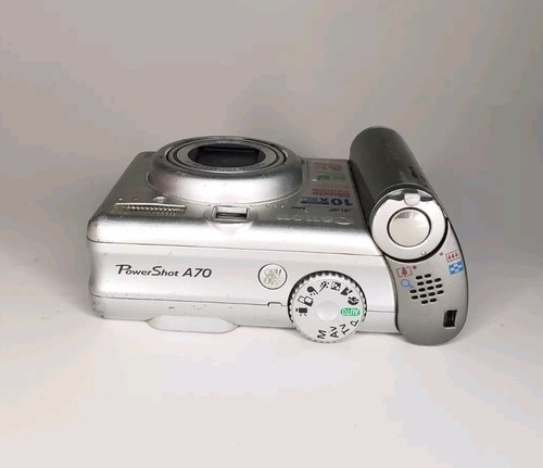 (Battery Problem) Canon Powershot A70 3.2MP 3x Zoom Digital Camera Silver   - Photo 6 sur 8