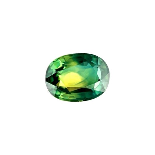UNTREATED 1.55ct Parti Colour AUSTRALIAN Sapphire Yellow Green Oval 7.7x5.7mm - Picture 2 of 7