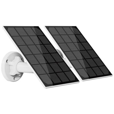 revolt 2er-Set Universal-Solarpanel für Akku-IP-Kameras, 3W, IP65