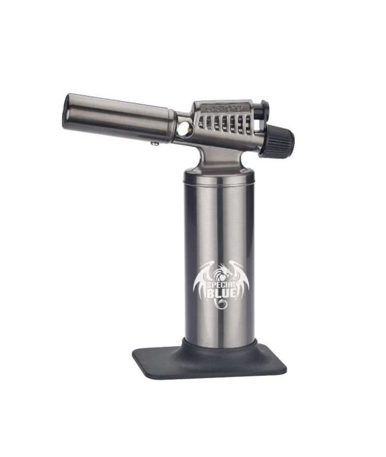 Special Blue Heavy Metal Butane Torch Refillable Kitchen Lighter