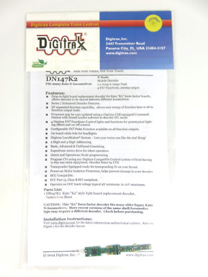 Digitrax DN147K2 N Scale Decoder for Kato Fits Many N scale Locomotives