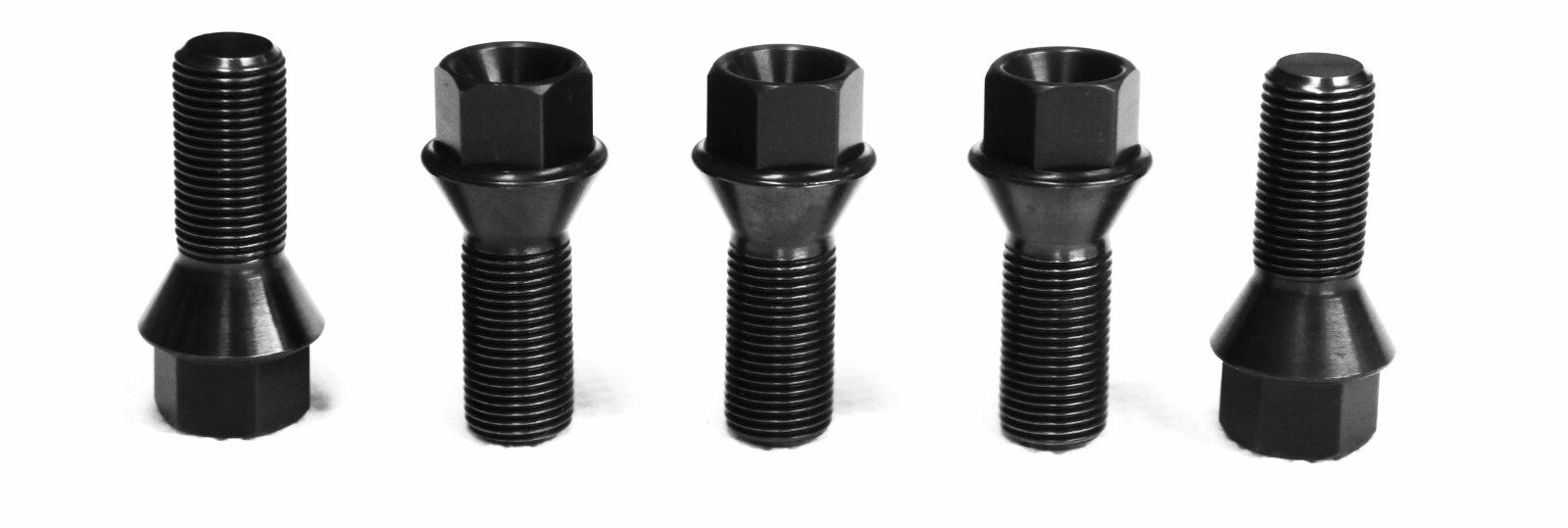 Black Titanium Lug Bolts 12x1.5 28mm 17 60 20pack bolt set Lotus Bolt