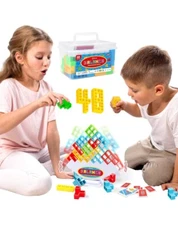 48pcs Board Games Tetra Tower Balance Stacking Toys Building Blocks Kids Gifts