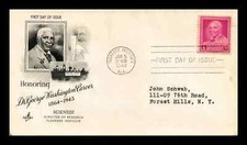 GEORGE WASHINGTON CARVER BLACK SCIENTIST  ARTCRAFT CACHET 1948 FDC #970