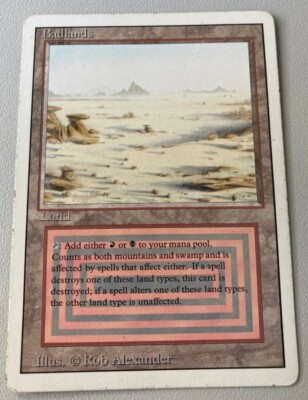 MtG - Revised - Dual Land - Badlands / Ödland - EN - RAR Played / gespielt
