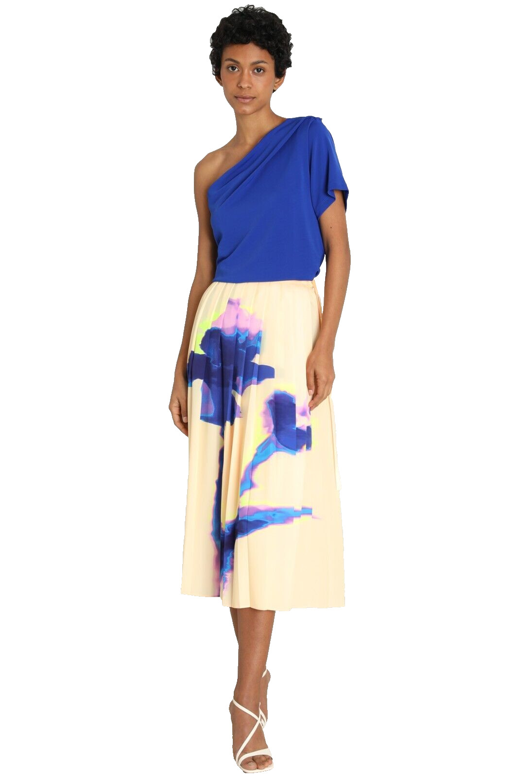 🌟 MAX MARA   One-shoulder jersey top 'Clima'   size L   RRP €275 image 4