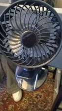 KINZO Mini-Tisch-Ventilator / Akkubetrieben, mit USB-C Anschluss in Schwarz