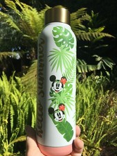 Disney Parks Mickey  Minnie Tropical Stainless Steel Water Bottle 21 oz NWT