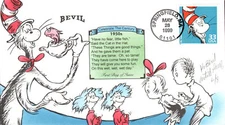 #3187h Dr. Seuss' Cat in the Hat Artist Proof Bevil FDC (01019993187h005)