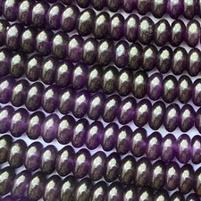 Amethyst Purple 8x4mm Rondelle Semi Precious Stone Beads Q50 Beads per Pkg