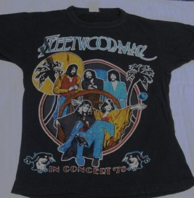 Fleetwood Mac band In Concert '75 Stevie Nicks T shirt Unisex Reprint