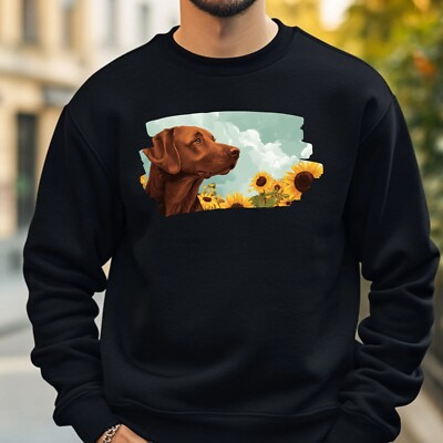 Labrador Sunflower Sweatshirt Cosy and Perfect for Any Occasion S to 4XL