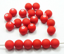 500 Red Matte Neon Beads Acrylic Round Beads 6mm 0.24" Small Spacer