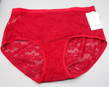 LE MYSTERE Small / 6 3232 Merlot STRETCH LACE Brief Panty