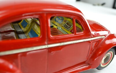 YOSHIYA (KO) JAPAN VINTAGE VW BEETLE / KÄFER TINPLATE CAR RARE NEAR MINT IN BOX | #249939303