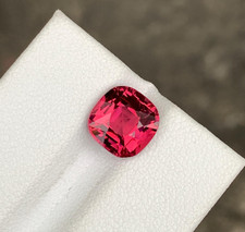 3.35 Cts Natural Pink SI Garnet 8mm Cushion Cut Loose Gemstone Tanzania