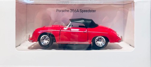 1:24 WELLY 1955 PORSCHE 356 A Speedster rosso PORSCHE MUSEO Edizione NUOVO pressofuso - Foto 4 di 4