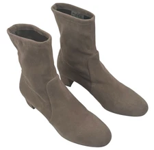 STUART WEITZMAN Sofia 50 Beige Stretch Suede Sock Boots Womens 7.5B New MSRP$650