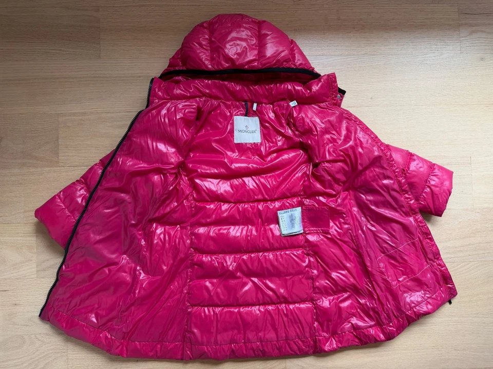 Moncler Moka Giubbotto Girls Pink Puffer Down Winter Coat Parka Size 5 Authentic - Image 3 of 4