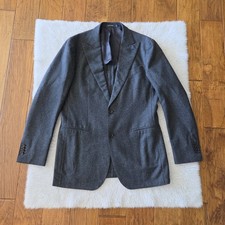 SUITSUPPLY Havana Wool Blazer Sport Coat Jacket Men's 42L Gray Vitale Barberis C