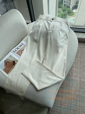 Brunello Cucinelli Classic Men's Tencel Linen Breathable Casual Trousers/Pants