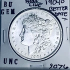 1904 O BU GEM MORGAN SILVER DOLLAR UNC MS+++ U.S. MINT RARE COIN 9076