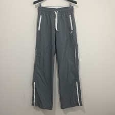 Vtg Y2K Nike Track Pants Windbreaker Swoosh Gray Womens M Mesh Outdoor Gorpcore