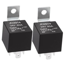Pack JD914 Car Relay4V 40A, 5 Pin SPDT, Automotive Switches and 2 Iron Backrest