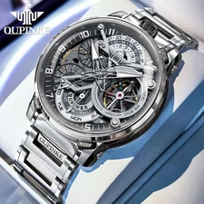 Automatic Mechanical Waterproof Watch Luxury Dial Men's Men Strap