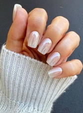 Red Aspen Press On Nails-Blessed Barbara Ann-Acrylic-Ombre -Short -Squoval