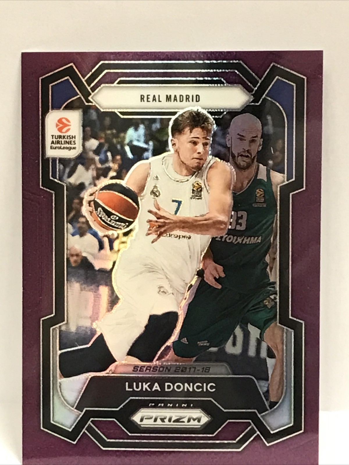 2023-24 PRIZM EUROLEAGUE  BASKETBALL Luka Doncic #10  PURPLE  #76/99