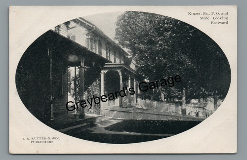 Store and Post Office KINZERS PA Lancaster County Pennsylvania Postcard