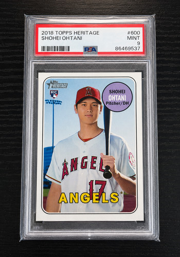 2018 Topps Heritage Shohei Ohtani #600 Rookie RC PSA 9 MINT Angels