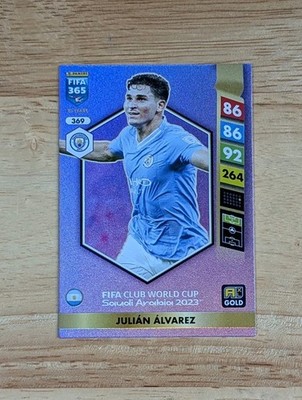 #369 Julian Alvarez Panini FIFA 365 24-25 Adrenalyn XL Gold Club World Cup  2023