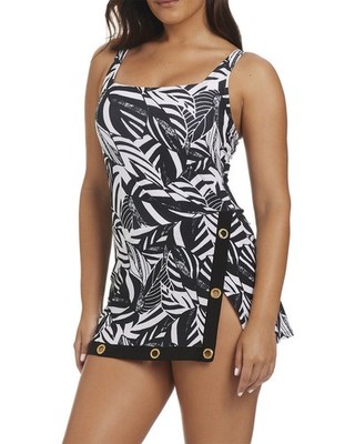 Beyond Control Swimwear Sharp Observations Square Neck Swimdress Women's