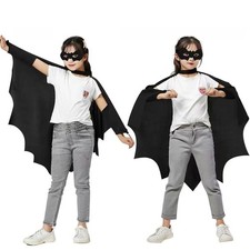 Halloween Large Bat Cape with Mask Cosplay Costume Set