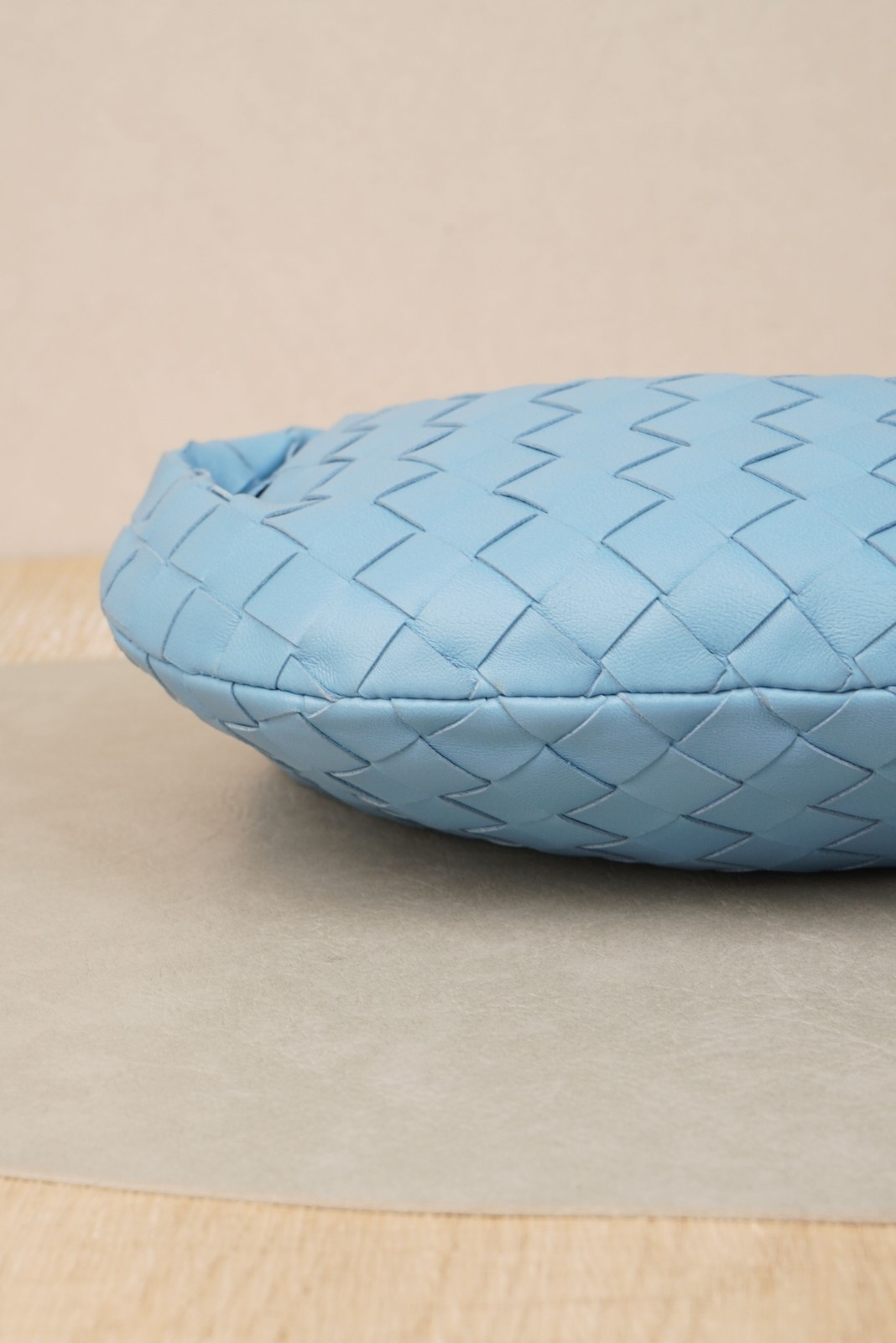 Bottega Veneta Jodie Mini Knitted Bag Blue Lambskin thumbnail 2