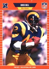 1989 Pro Set Greg Bell #195 Los Angeles Rams FREE SHIPPING
