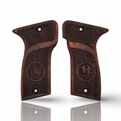 ZIB Grips Wooden Pistol Grips MAB Model D Laser Engraved CNC Fit Panels