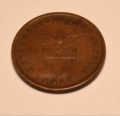 1917s Philippines one centavos coin